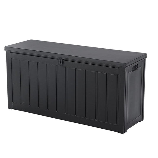 240L Outdoor Storage Box Lockable Bench Seat Garden Deck Toy Tool Sheds-0