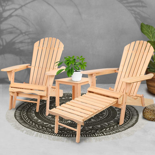 3 Piece Outdoor Beach Chair and Table Set-0
