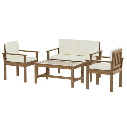 4 Seater Acacia Wood Lounge Setting-1