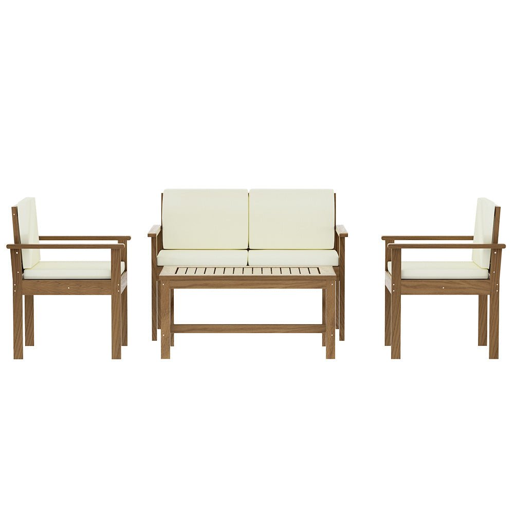 4 Seater Acacia Wood Lounge Setting-3