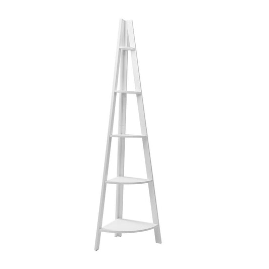 5 Tier Corner Ladder Display Shelf Home Storage Plant Stand Bookshelf-0