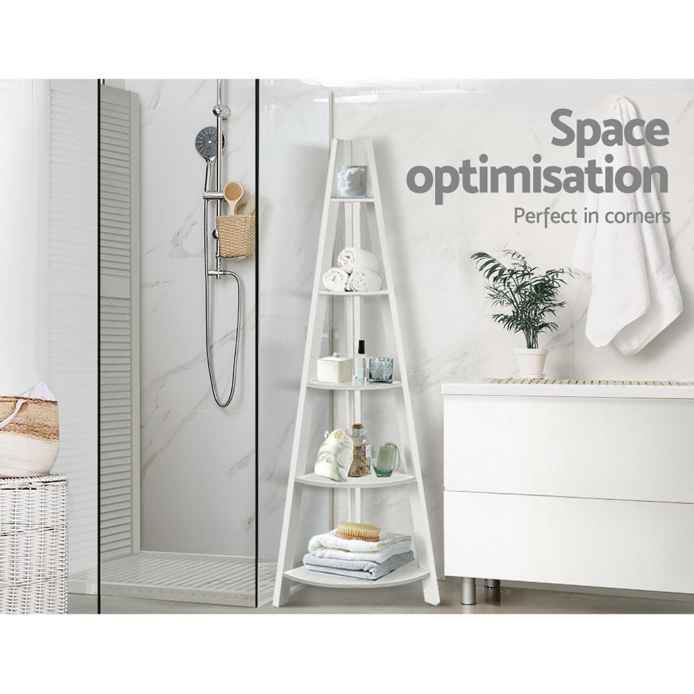 5 Tier Corner Ladder Display Shelf Home Storage Plant Stand Bookshelf-6