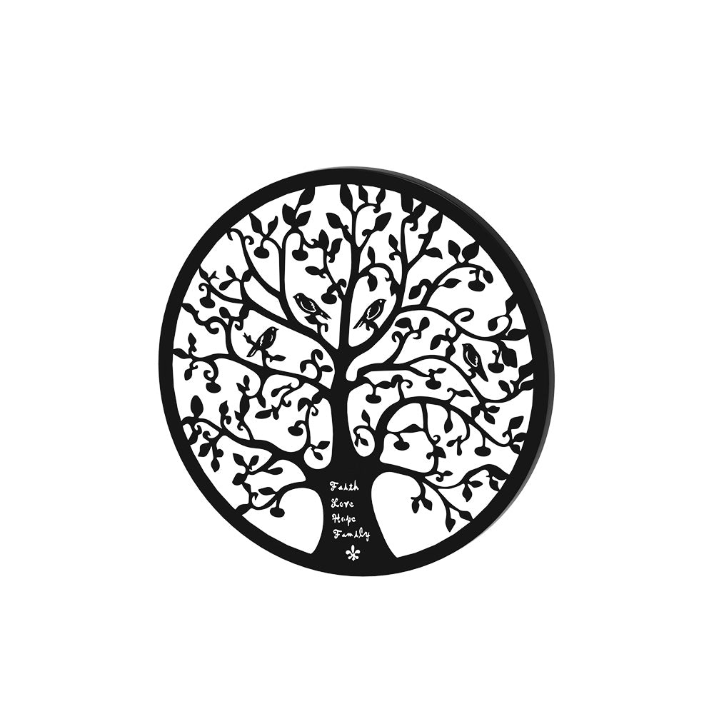 Hanging Tree Of Life Metal Wall Art Black-4