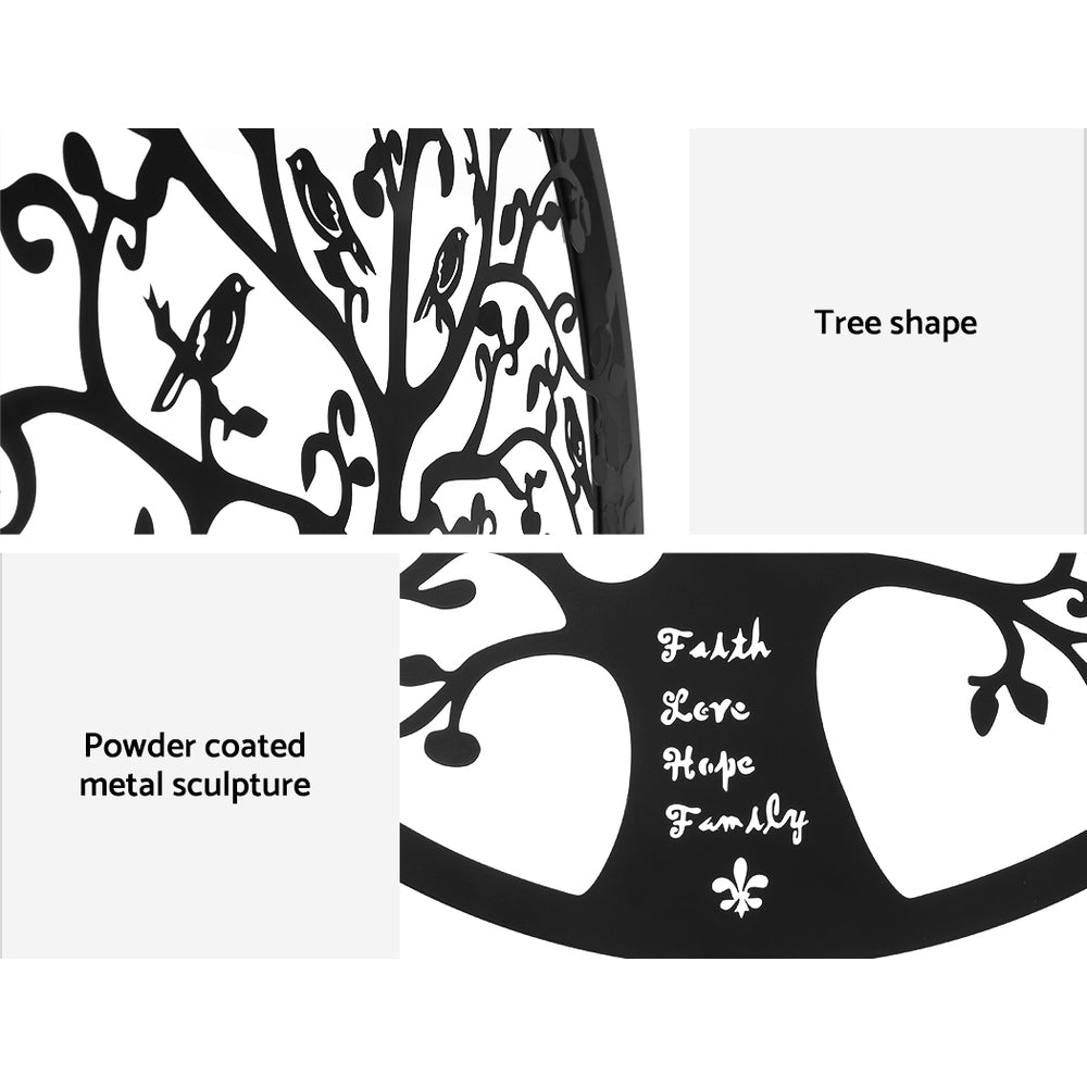 Hanging Tree Of Life Metal Wall Art Black-6