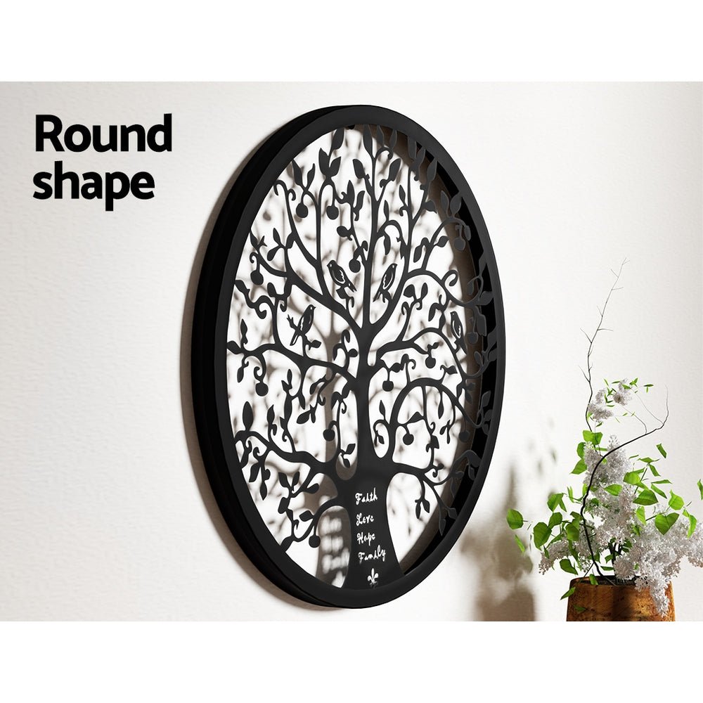Hanging Tree Of Life Metal Wall Art Black-5