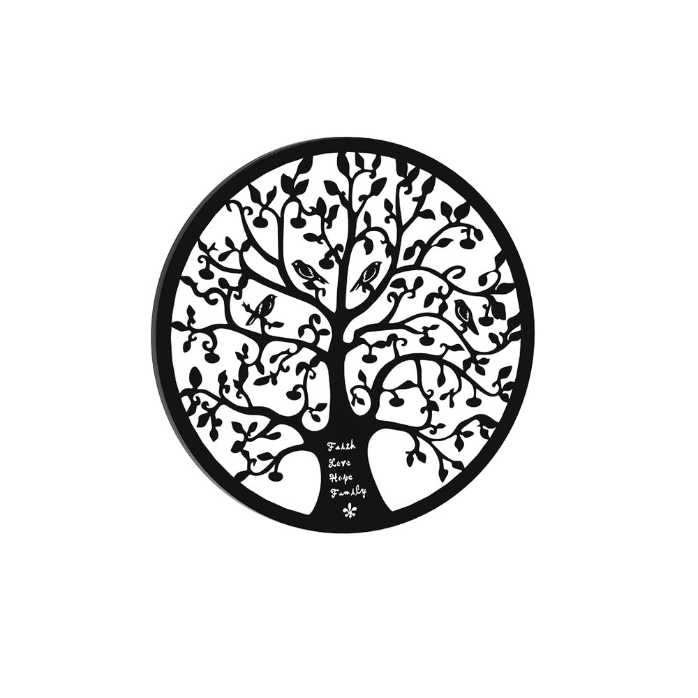 Hanging Tree Of Life Metal Wall Art Black-1