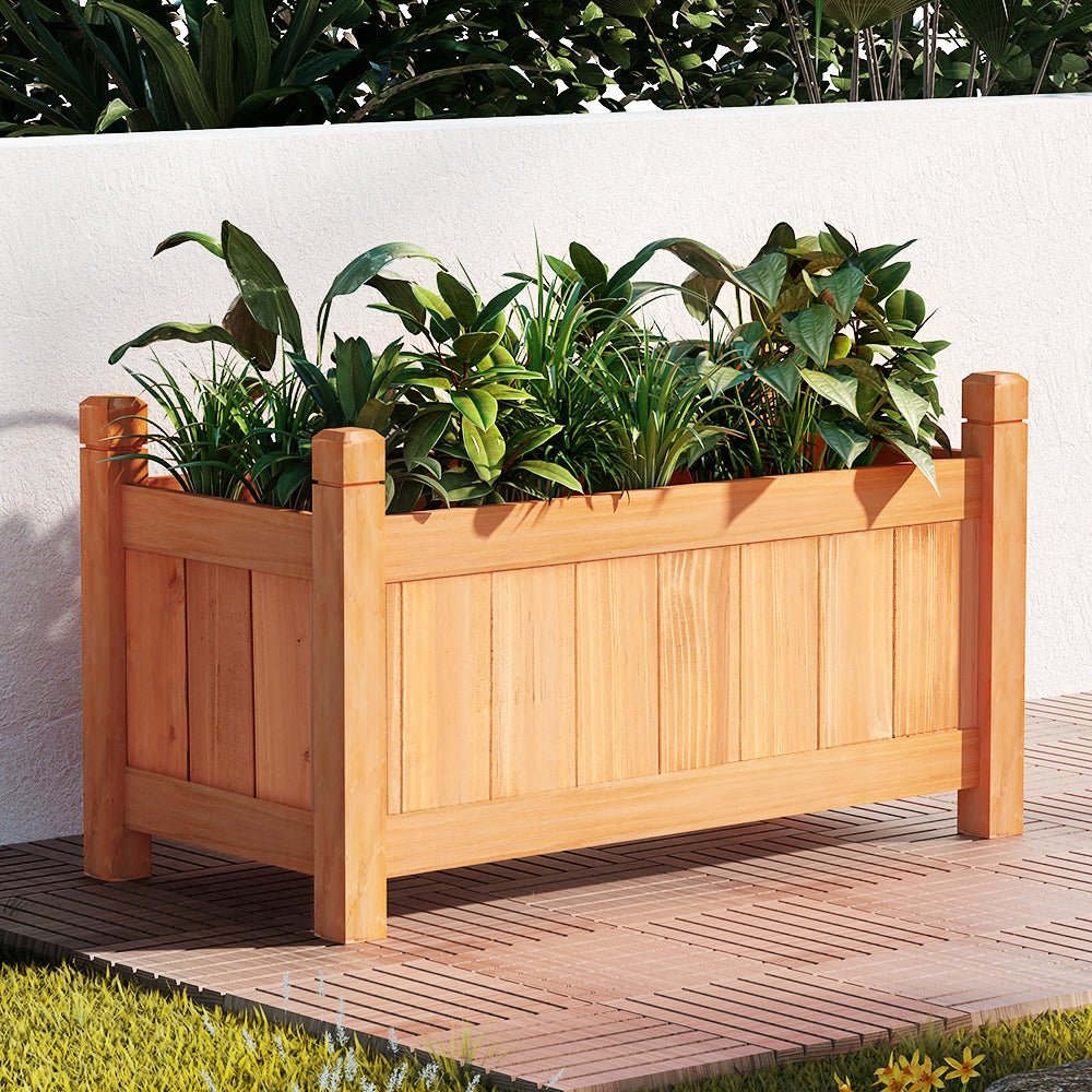 Garden Bed Raised Wooden Planter Box Vegetables 60x30x33cm-7