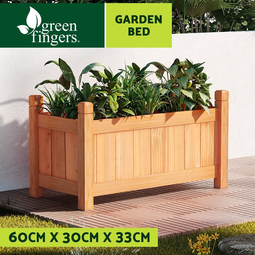 Garden Bed Raised Wooden Planter Box Vegetables 60x30x33cm-3