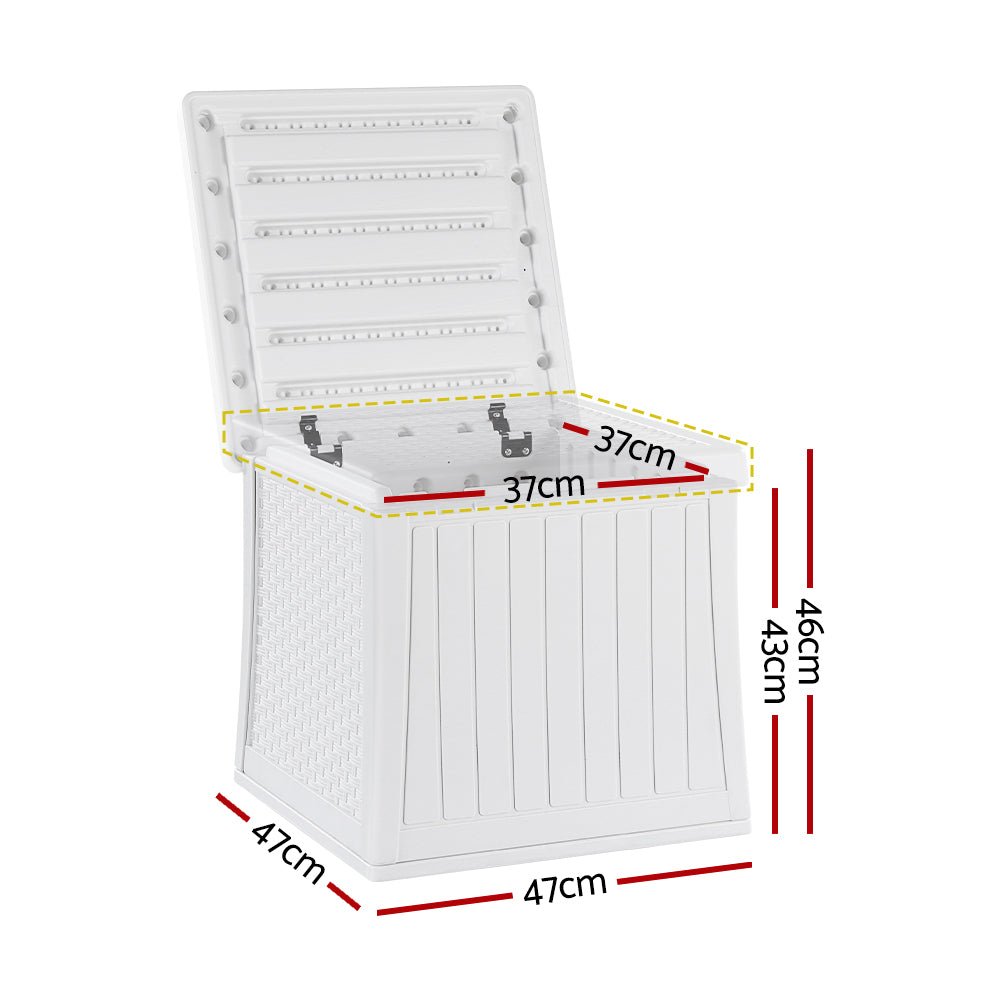 Gardeon Outdoor Storage Box 56L Container Lockable Indoor Garden Toy Tool Shed-1