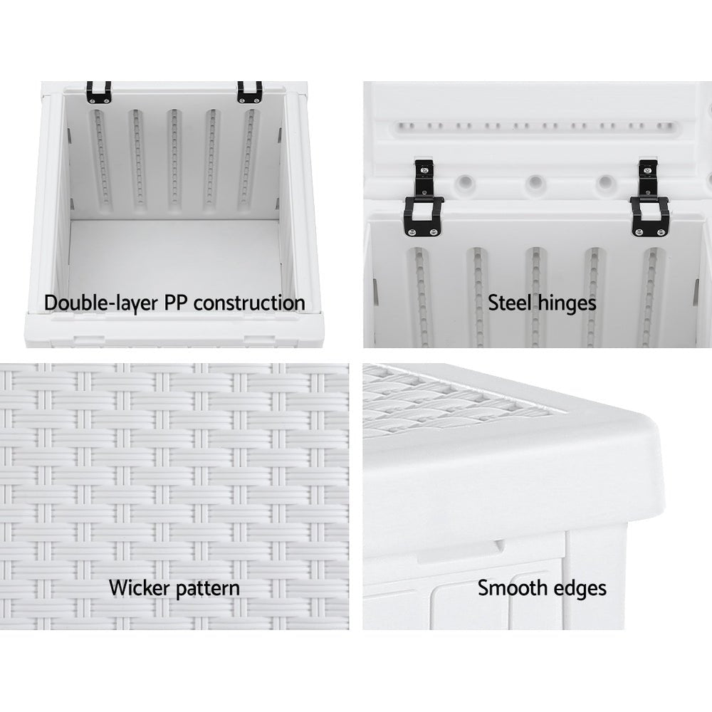 Gardeon Outdoor Storage Box 56L Container Lockable Indoor Garden Toy Tool Shed-5