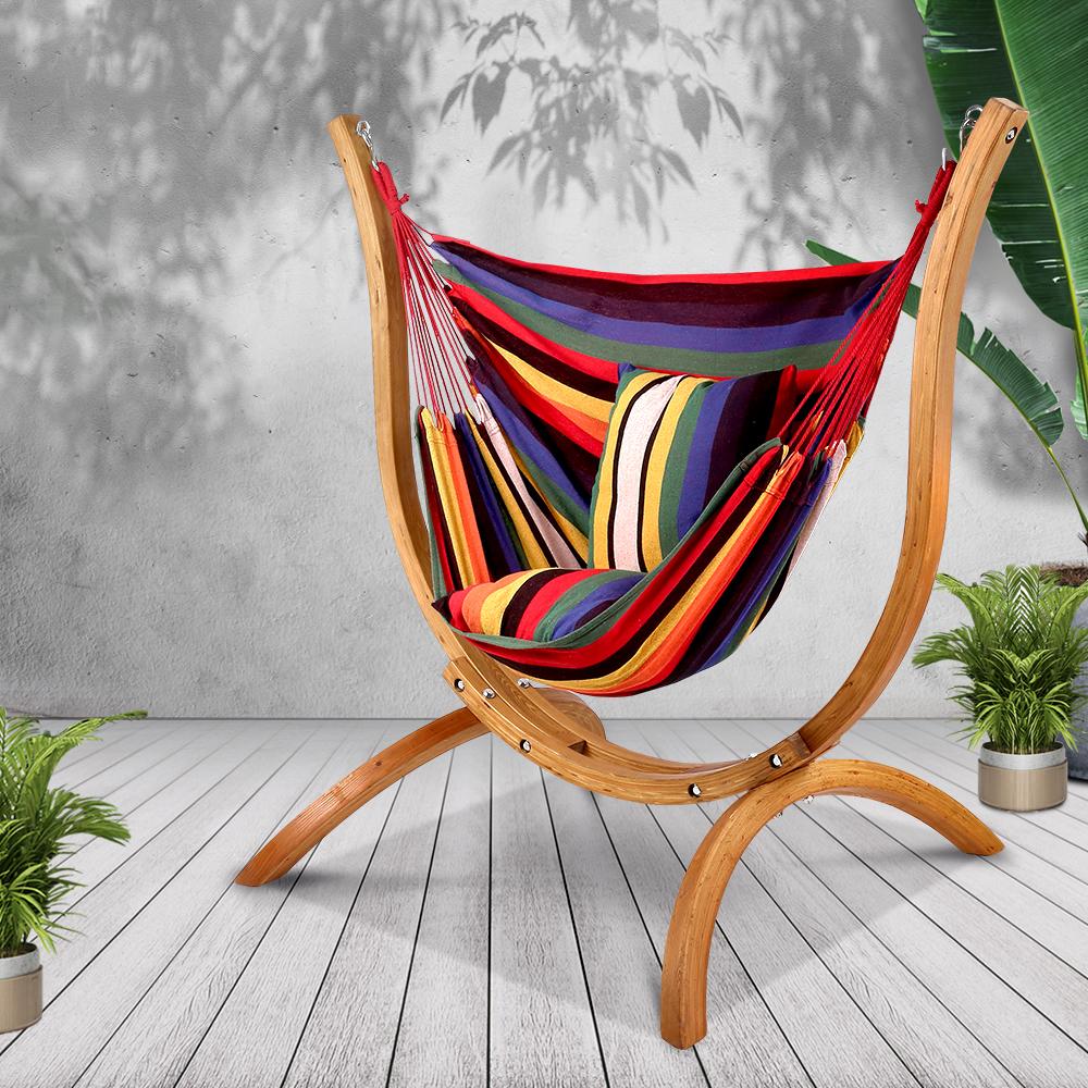 Hammock with Wooden Hammock Stand-6