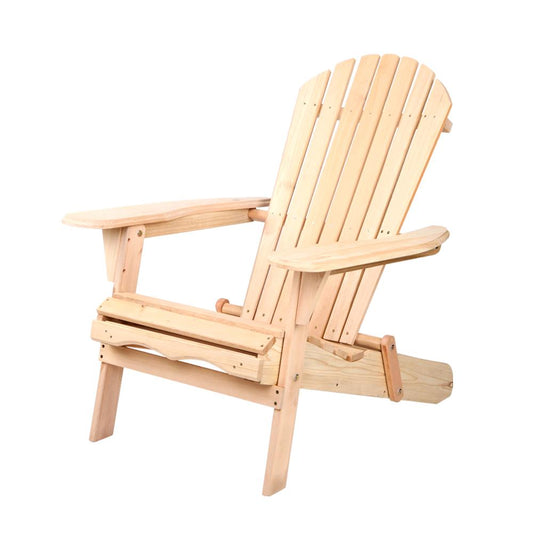 Outdoor Chairs Furniture Beach Chair Lounge Wooden Adirondack Garden Patio-0