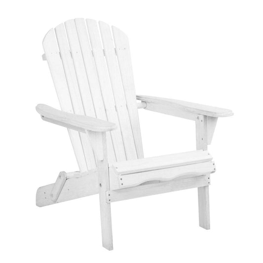 Outdoor Adirondack Style Chair (White)-0