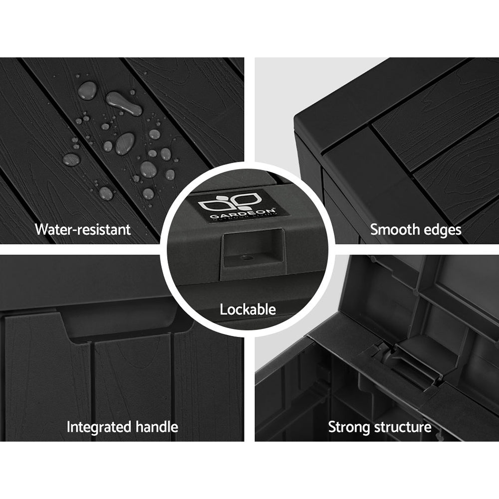 Outdoor Storage Box 118L Black-6