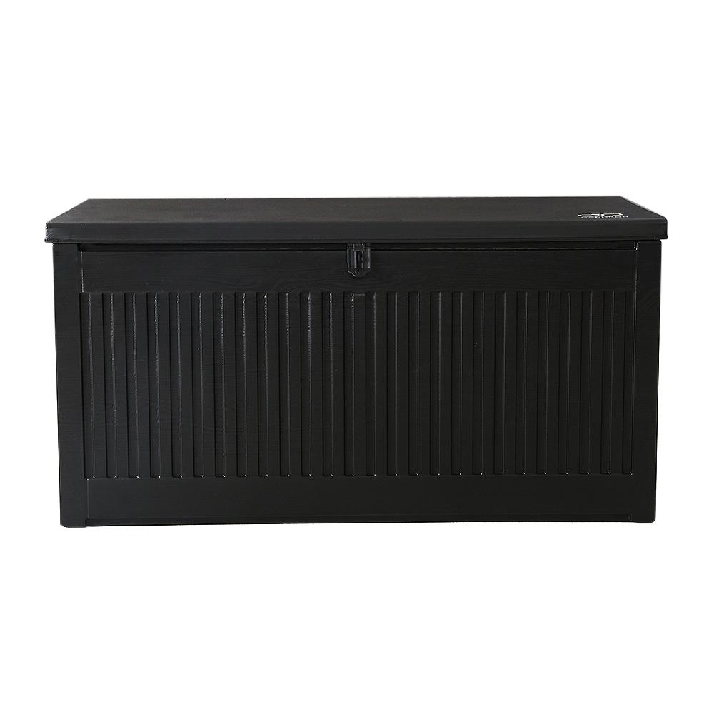 Outdoor Storage Box Container Garden Toy Indoor Tool Chest Sheds 270L Black-2