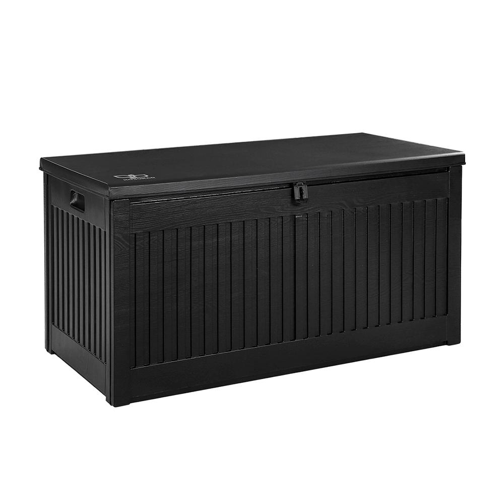 Outdoor Storage Box Container Garden Toy Indoor Tool Chest Sheds 270L Black-3
