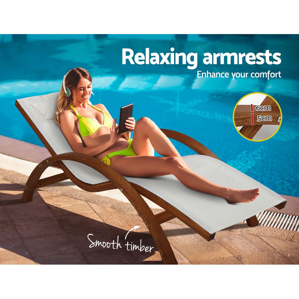 Outdoor Wooden Sun Lounge-3