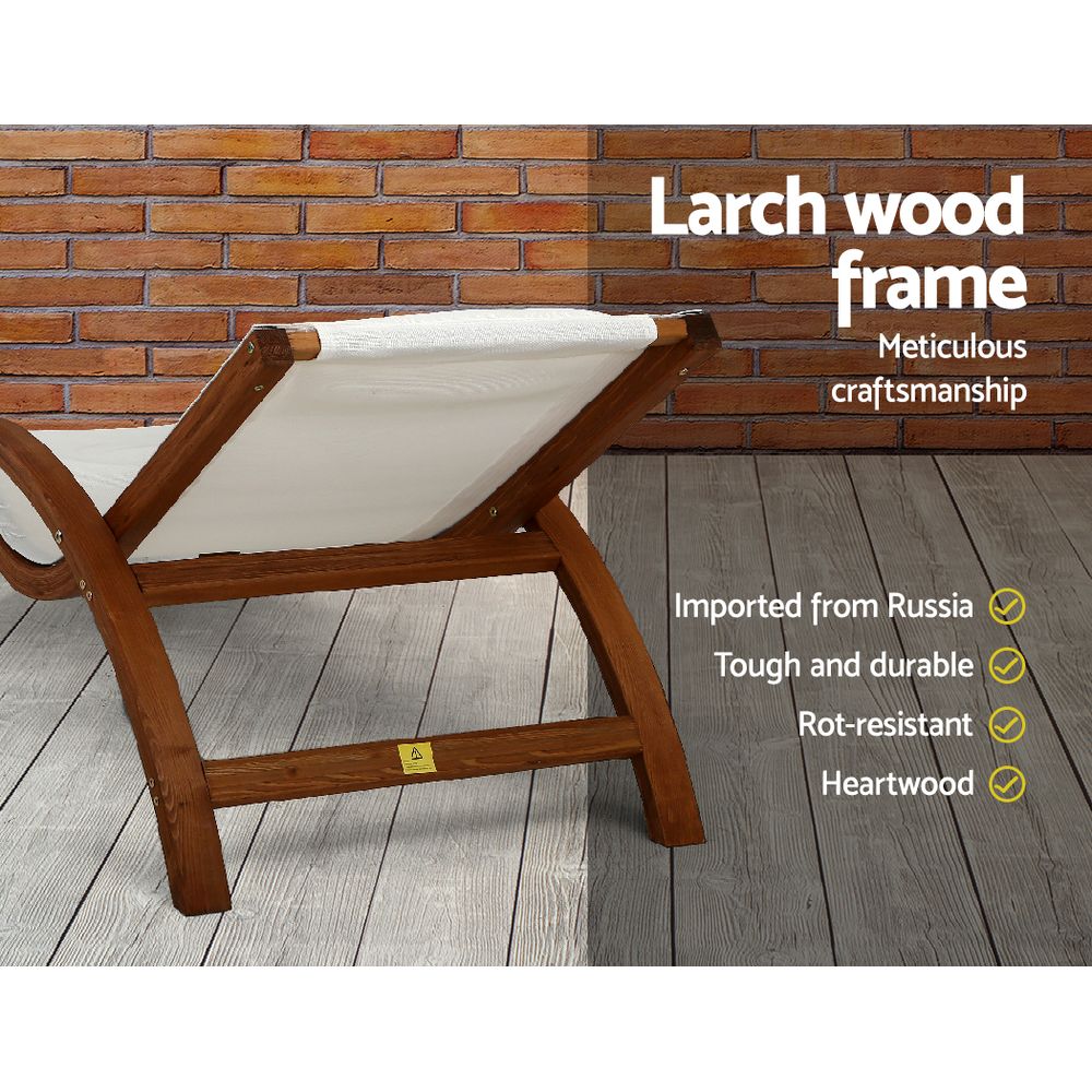 Outdoor Wooden Sun Lounge-4