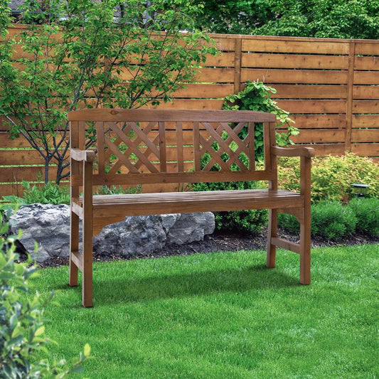 Wooden Garden Bench (Brown)-0