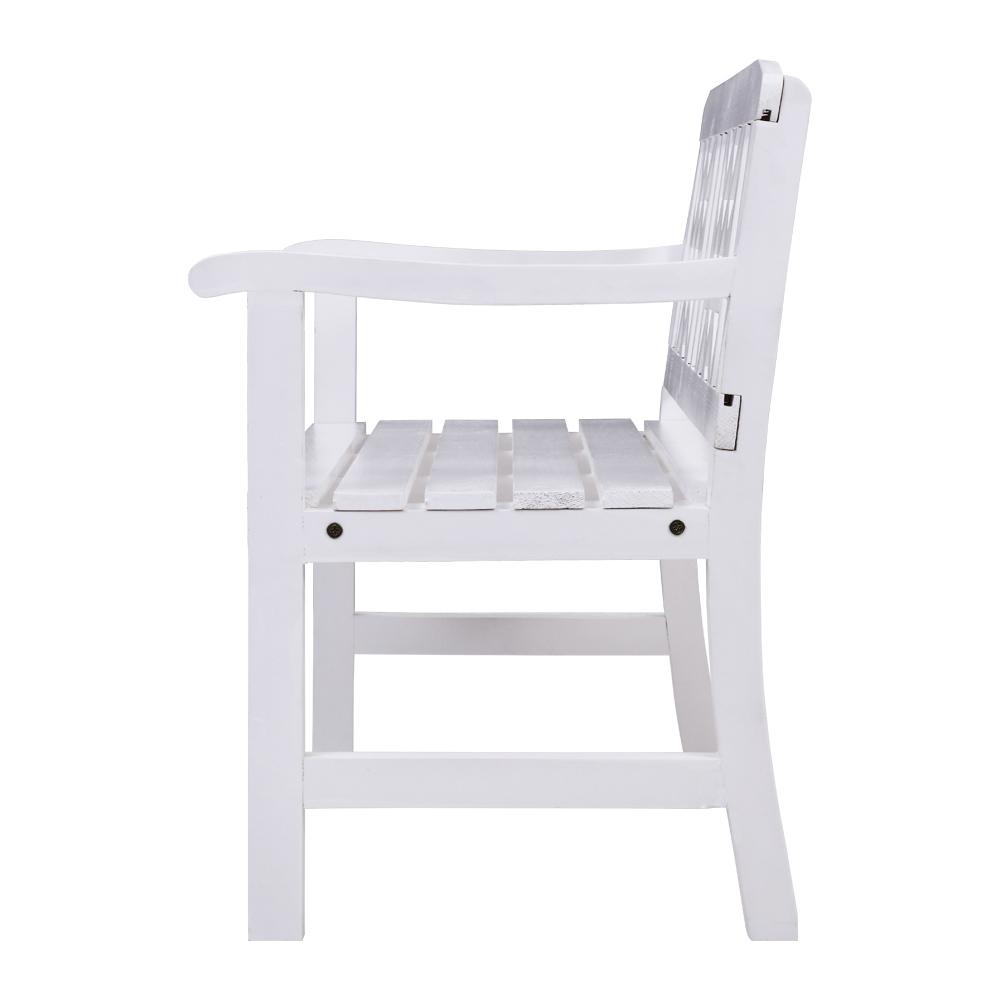 Wooden Garden Bench (White)-4