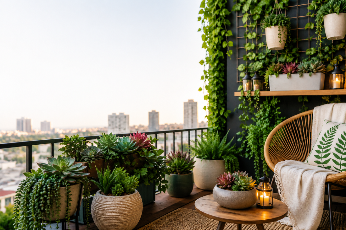 Elevate Your Balcony Garden: The Beauty of Succulents and Artificial Greenery