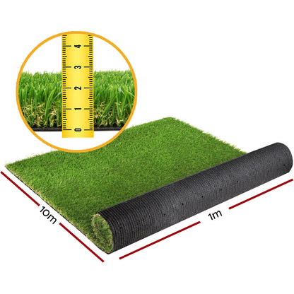 Primeturf Synthetic 20mm 0.95mx10m 9.5sqm Artificial Grass Fake Turf 4-coloured Plants Plastic Lawn-1