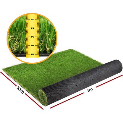 Primeturf Synthetic 40mm 0.95mx10m 9.5sqm Artificial Grass Fake Turf 4-coloured Plants Plastic Lawn-1