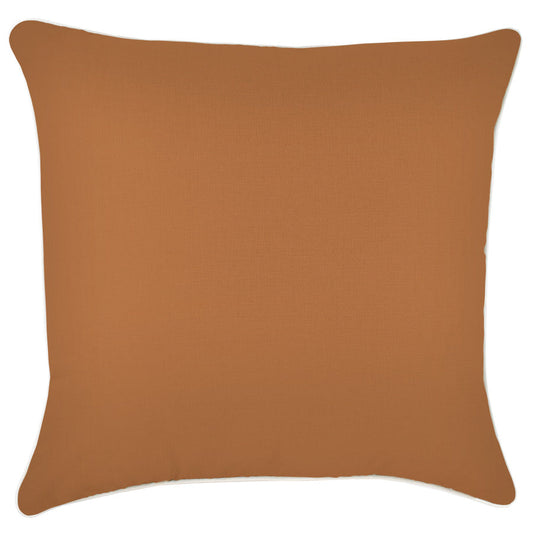 Cushion Cover-With Piping-Solid Rust-60cm x 60cm-0