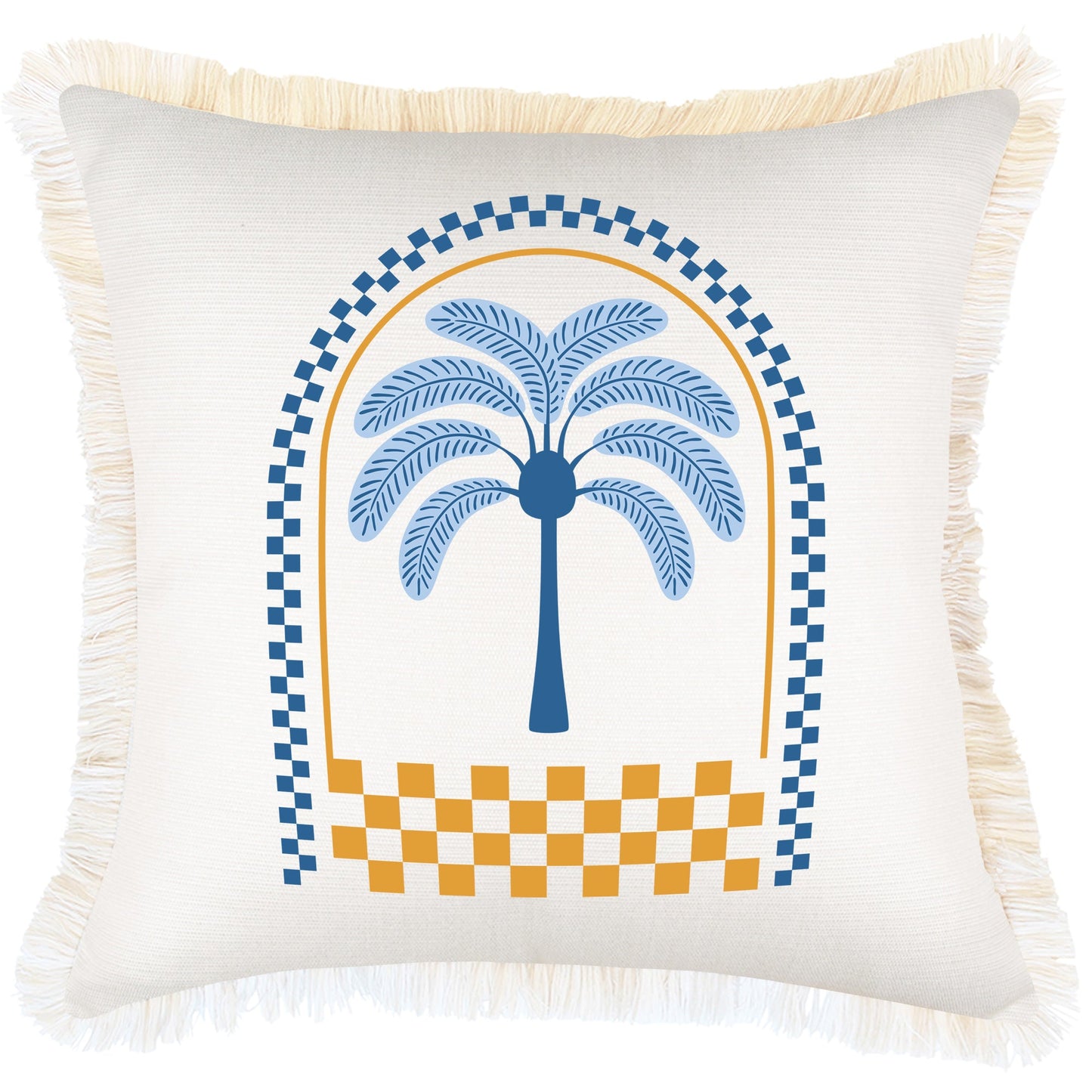 Cushion Cover-Coastal Fringe-Casablanca White-45cm x 45cm-0