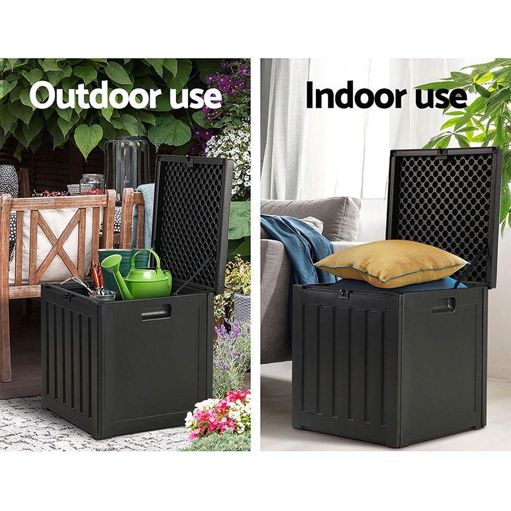 80L Outdoor Storage Box Waterproof Container Indoor Garden Toy Tool Shed-10