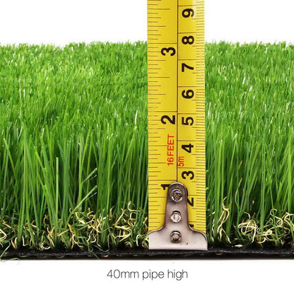 Primeturf Synthetic 40mm 1.9mx5m 9.5sqm Artificial Grass Fake Turf 4-coloured Plants Plastic Lawn-1