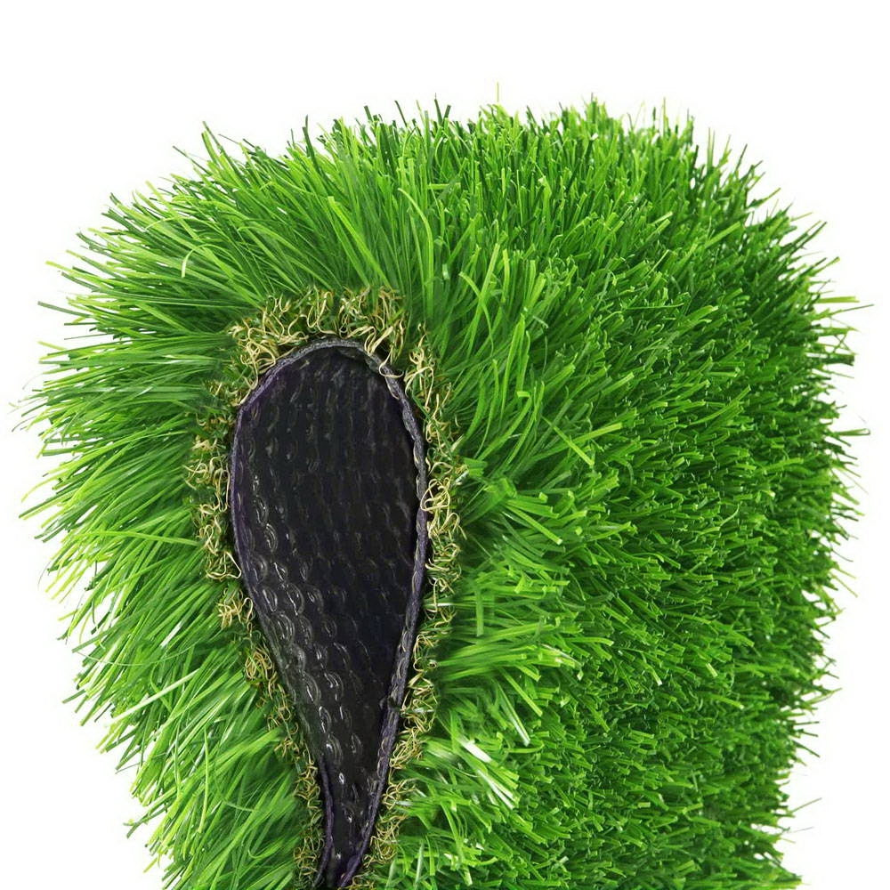 Primeturf Synthetic 40mm 1.9mx5m 9.5sqm Artificial Grass Fake Turf 4-coloured Plants Plastic Lawn-5