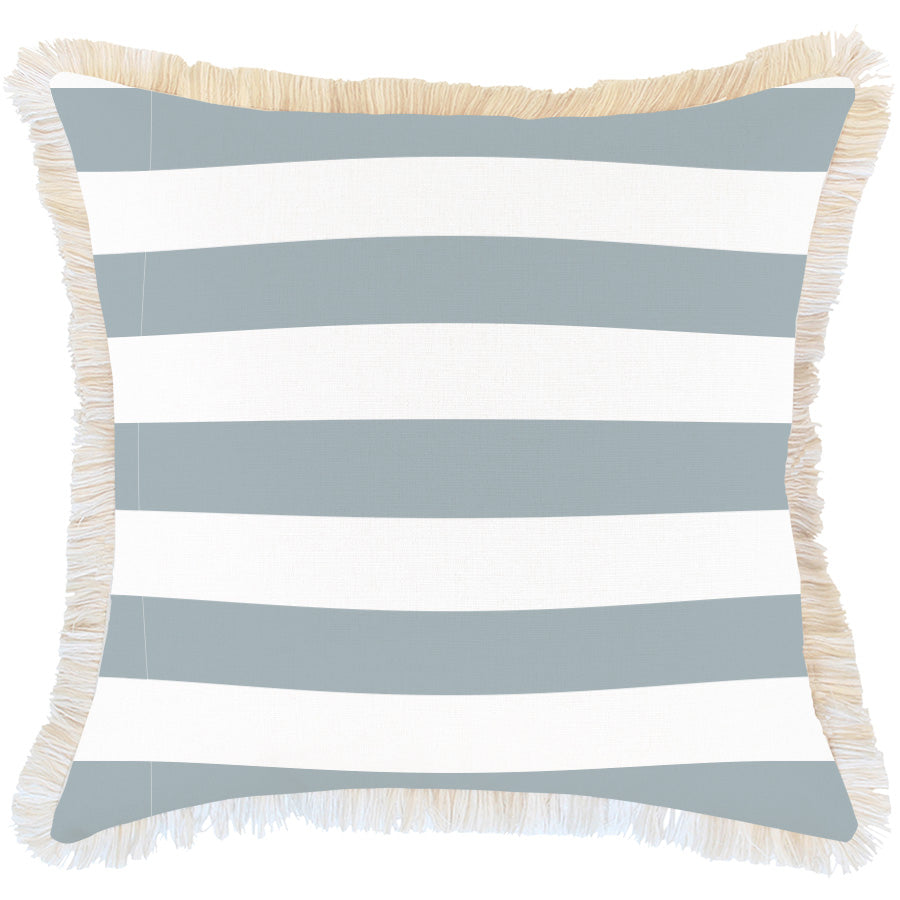 Cushion Cover-Coastal Fringe-Deck Stripe Smoke-60cm x 60cm-0