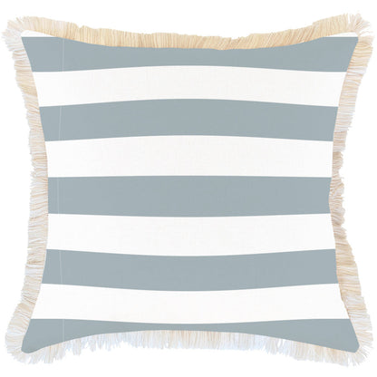 Cushion Cover-Coastal Fringe-Deck Stripe Smoke-60cm x 60cm-0