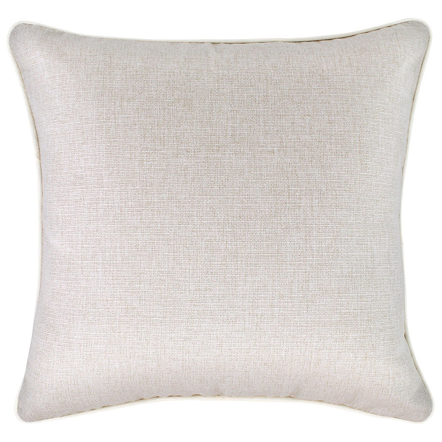 Cushion Cover-With Piping-Solid Natural-45cm x 45cm-0