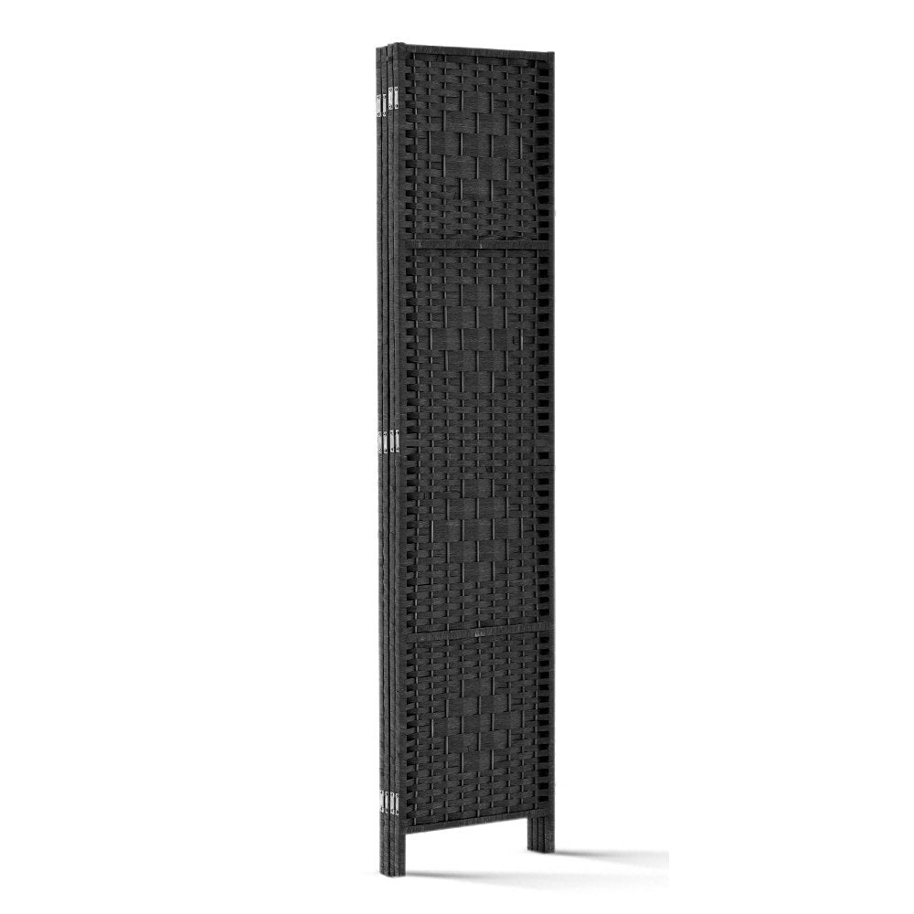 4 Panel Room Divider Screen Privacy Timber Foldable Dividers Stand Black-4