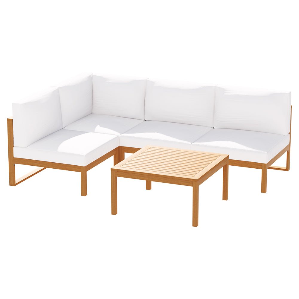 Iluka 5 Piece Acacia Wood Outdoor Sofa Set-1