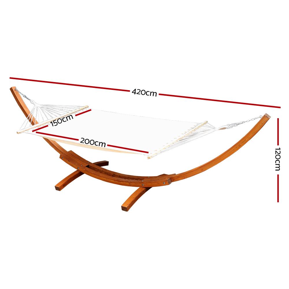 Double Hammock with Wooden Stand-6