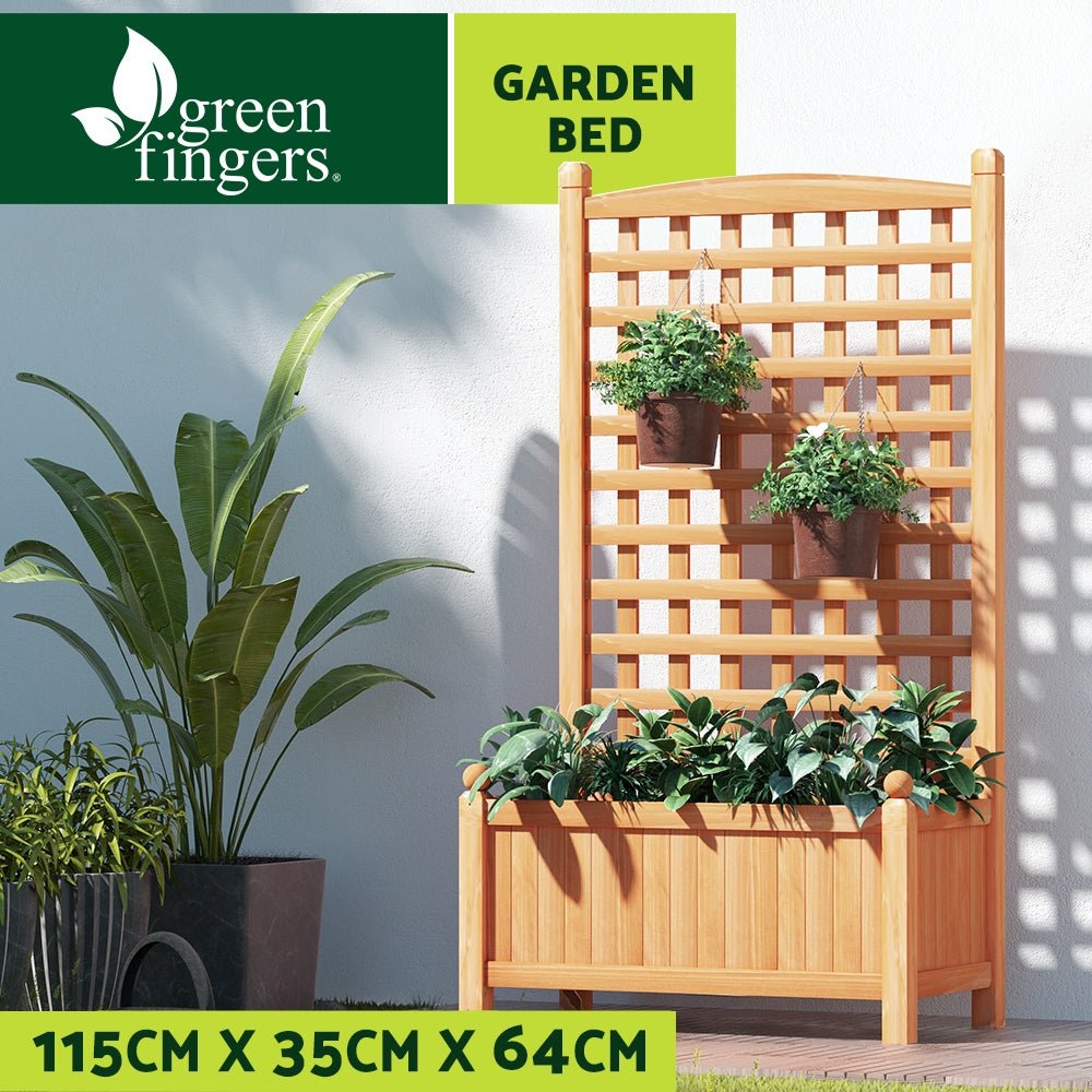 Garden Bed Raised Wooden Planter Box Vegetables 64x35x115cm-3