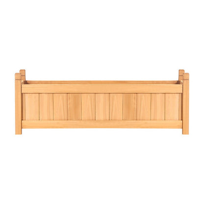 Garden Bed Raised Wooden Planter Outdoor Box Vegetables 90x30x33cm-2