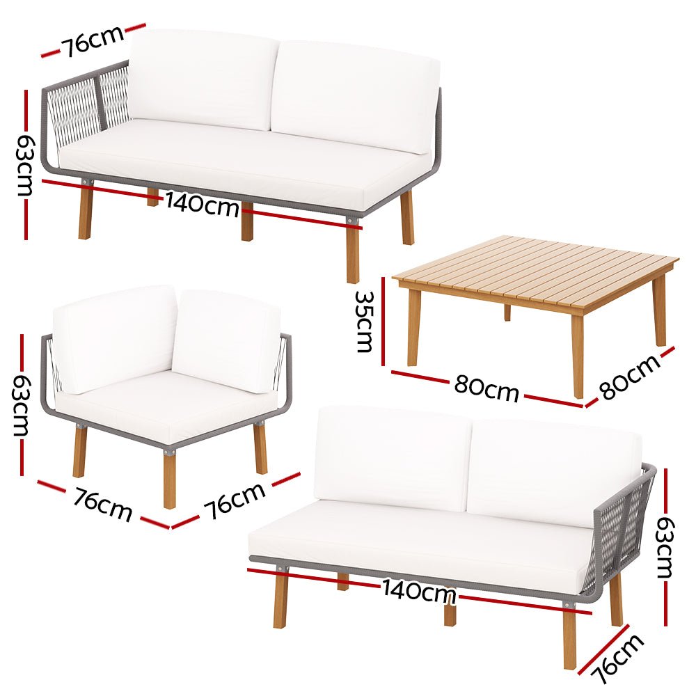 Avoca 5 Seat Outdoor Sofa Set-2