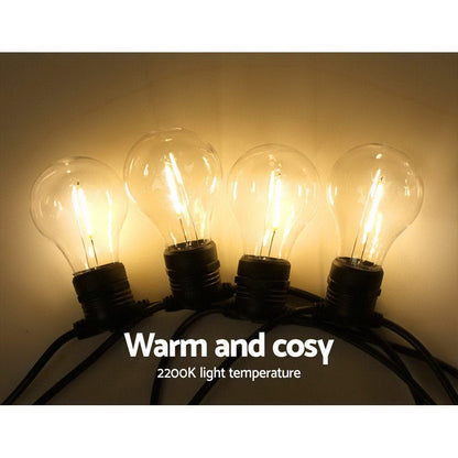 59m Festoon String Lights LED Outdoor Wedding Party Garden Decor-3