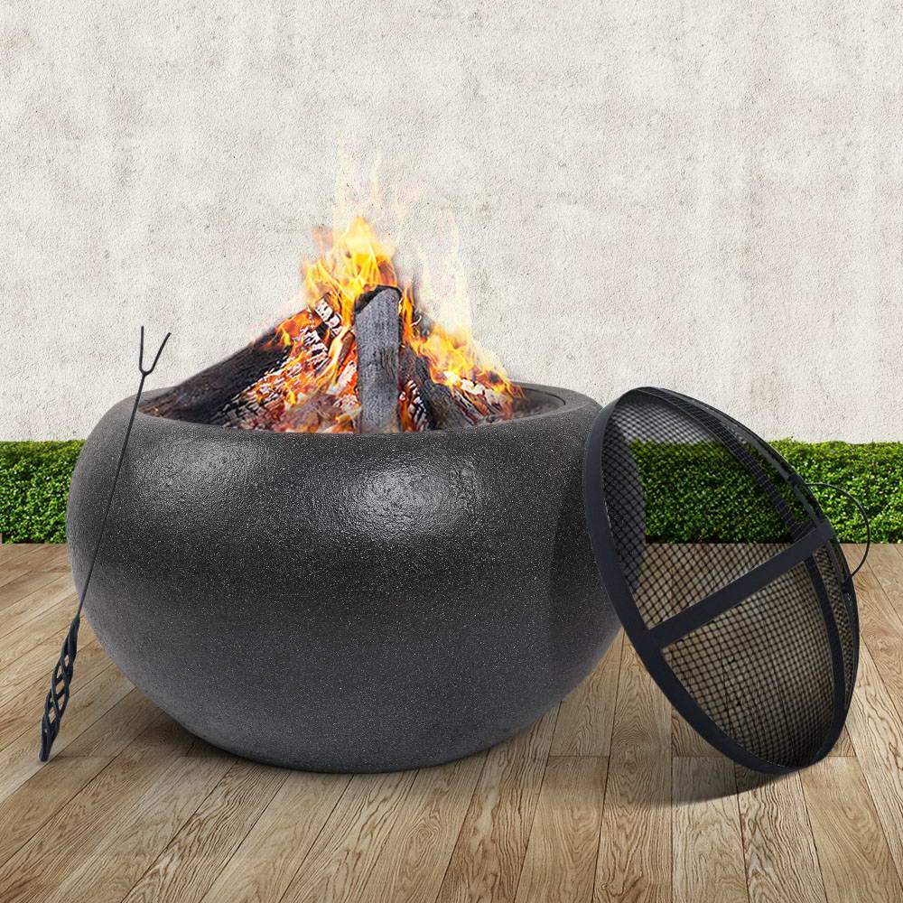 Outdoor Portable Fire Pit Bowl Wood Burning Patio Oven Heater Fireplace-0