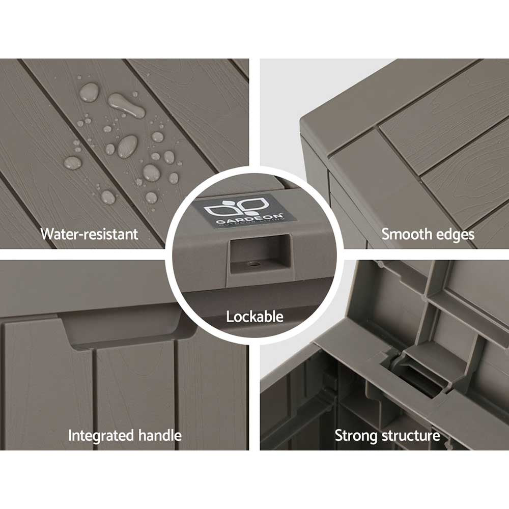 Outdoor Storage Box 118L Grey-6