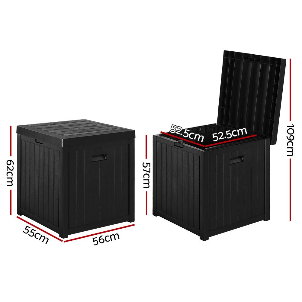 Outdoor Storage Box 195L Black-2