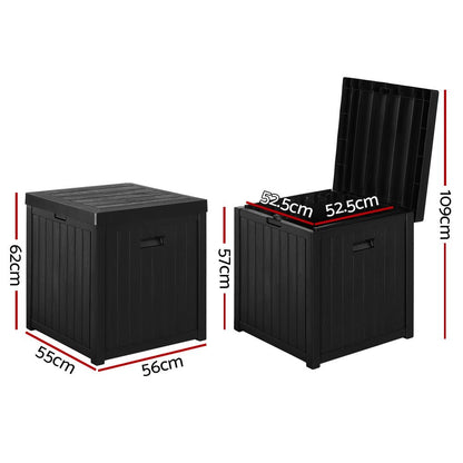 Outdoor Storage Box 195L Black-2