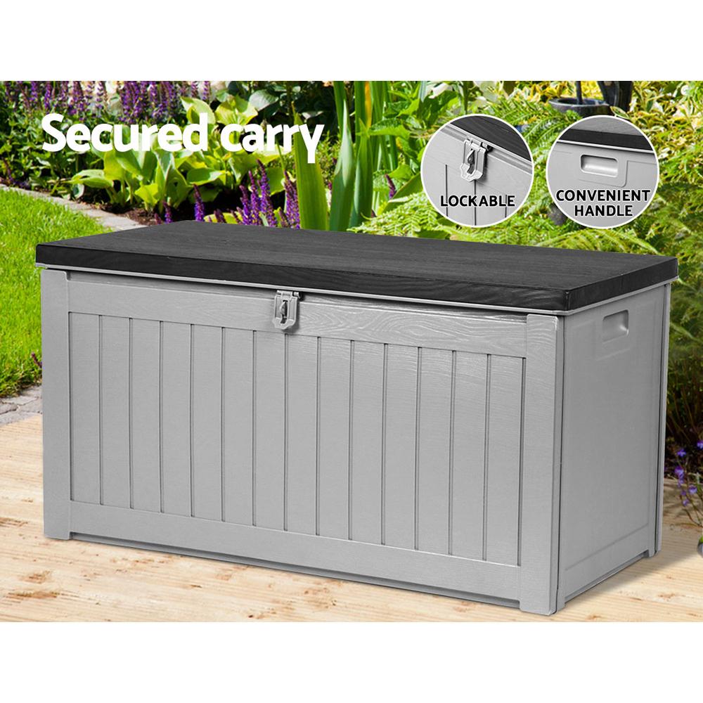 Outdoor Storage Box Bench Seat 190L-6