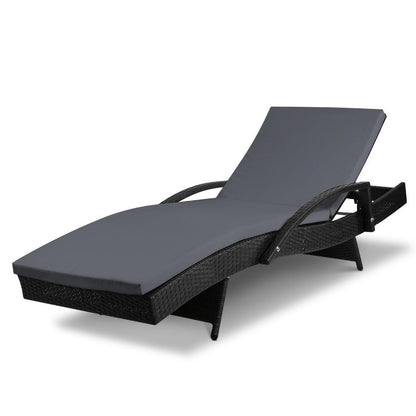 Outdoor Sun Lounge - Black-1