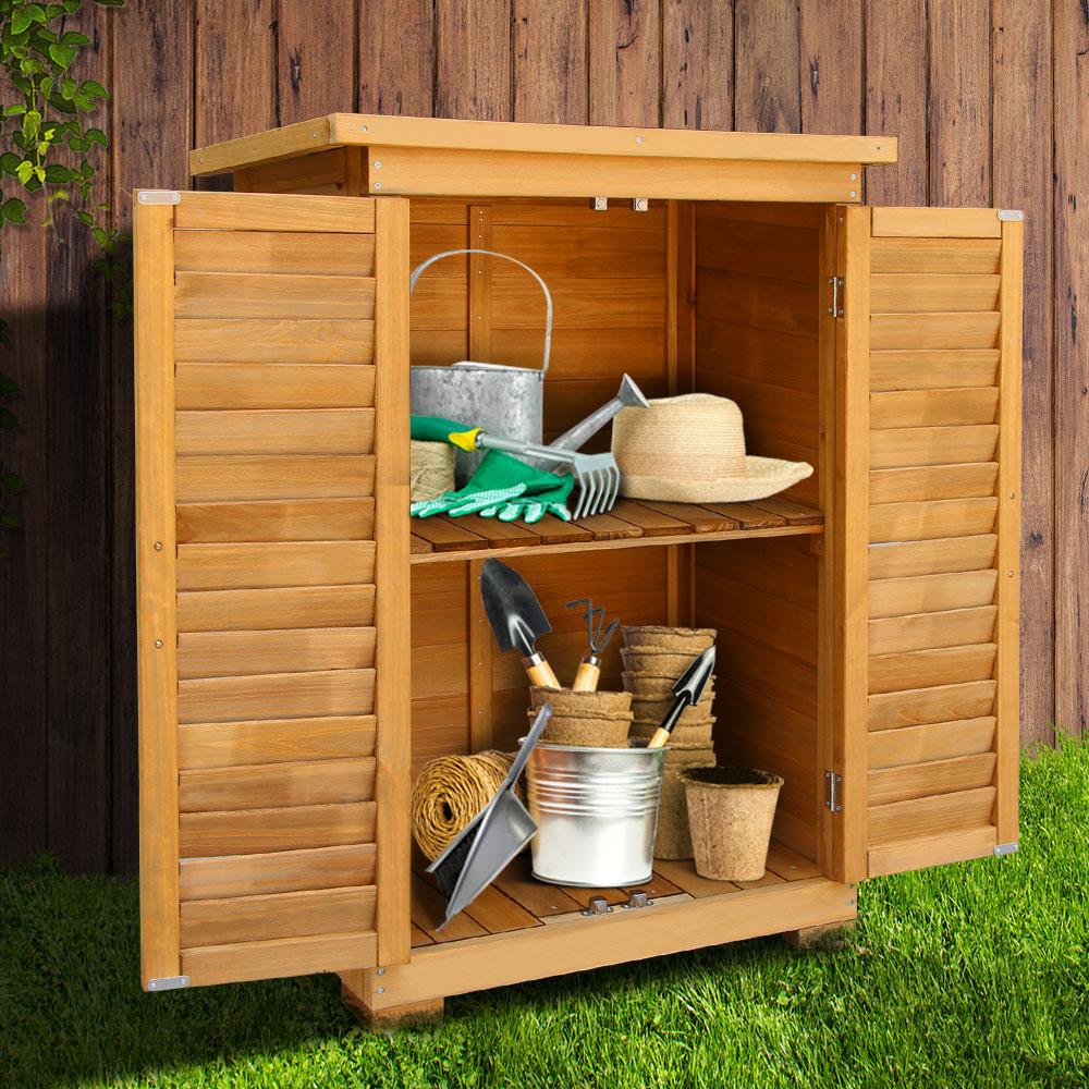 Portable Wooden Garden Storage Cabinet-7