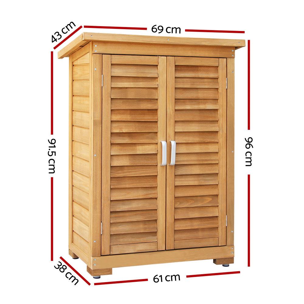 Portable Wooden Garden Storage Cabinet-1